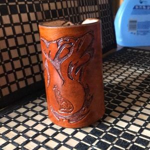 Leather koozie